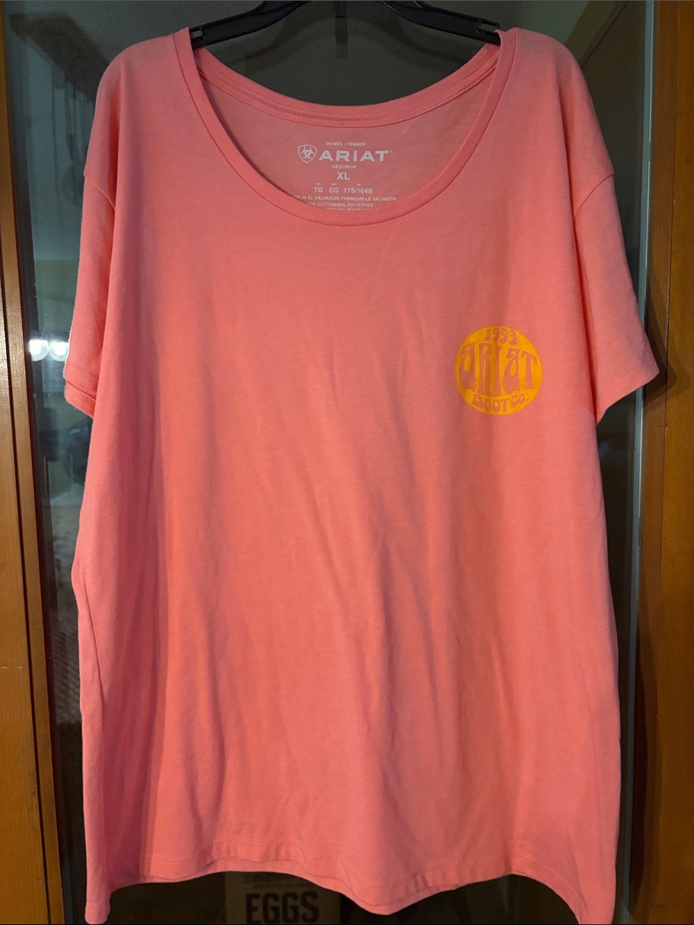 Ariat Size xl peachy/pink top brand new without tags